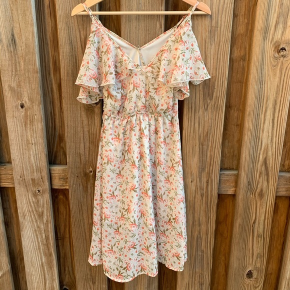Xhilaration Flouncy Floral Cold Shoulder Sundress - Picture 4 of 7
